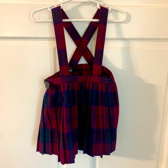 Scotland House Maroon Green Navy Tartan Plaid Wool Kilt